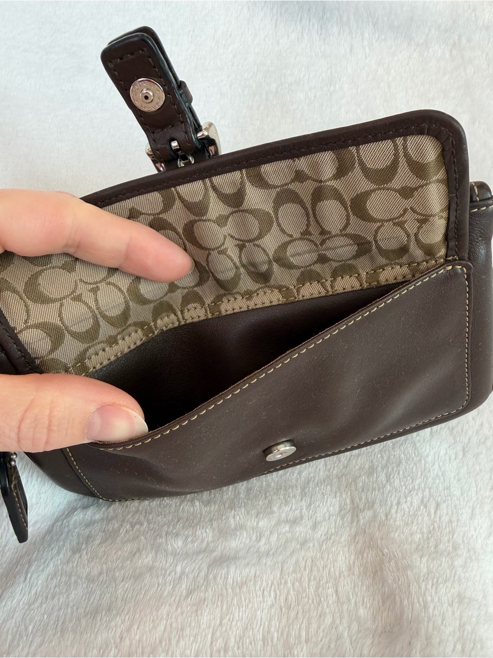 Coach Y2K Soho Leather Mini Bag Wristlet - Gem